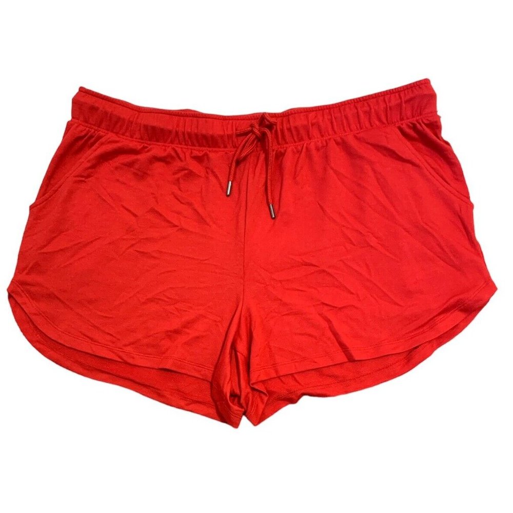 ID Ideology Womens Terry Shorts Licorice Red Small